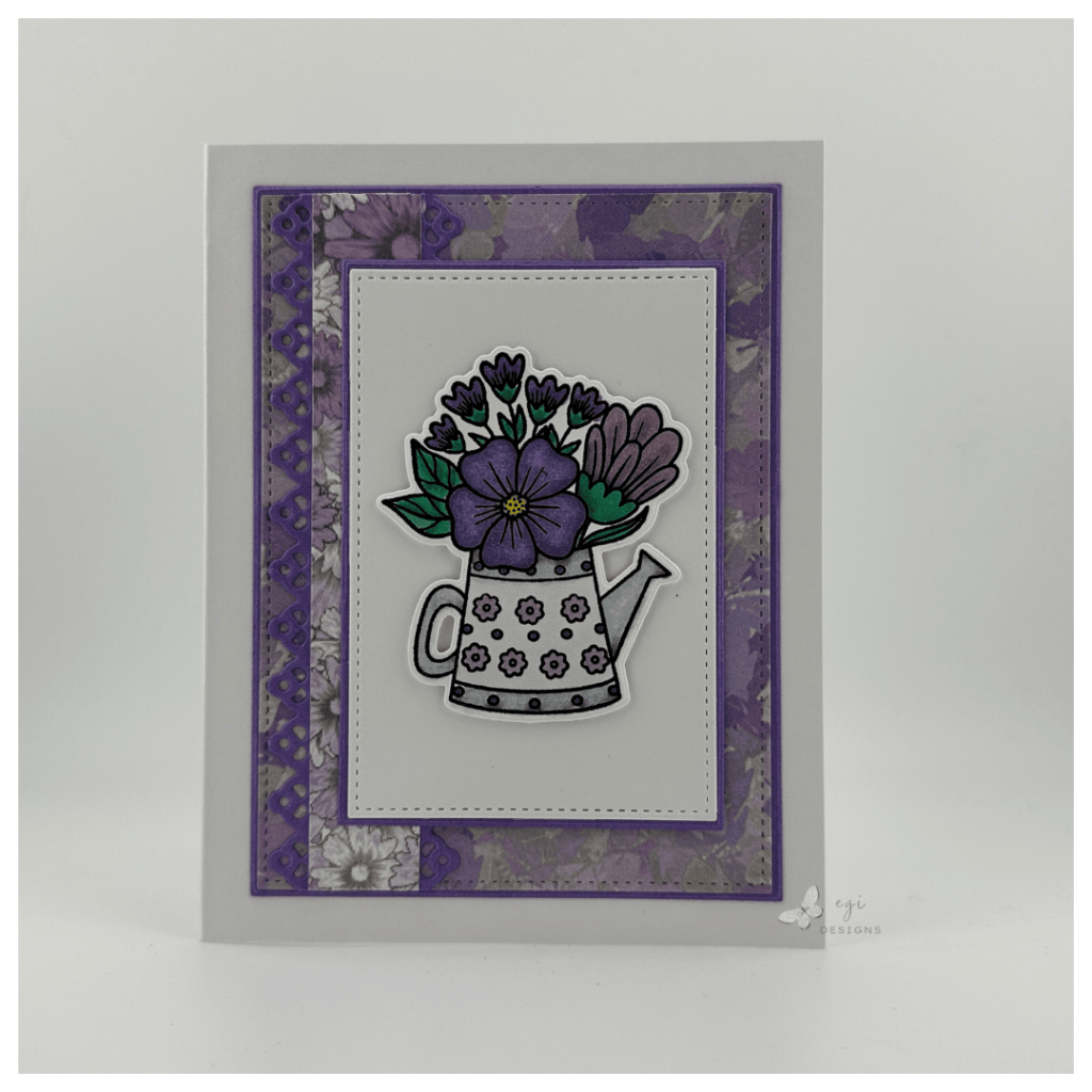 gina k designs sending flowers stamp set alcohol marker watering can