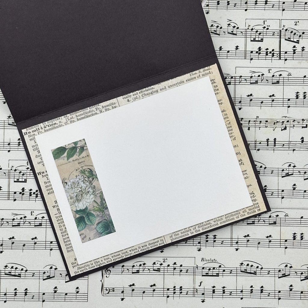 inside of card using photoplay everyday junque collection