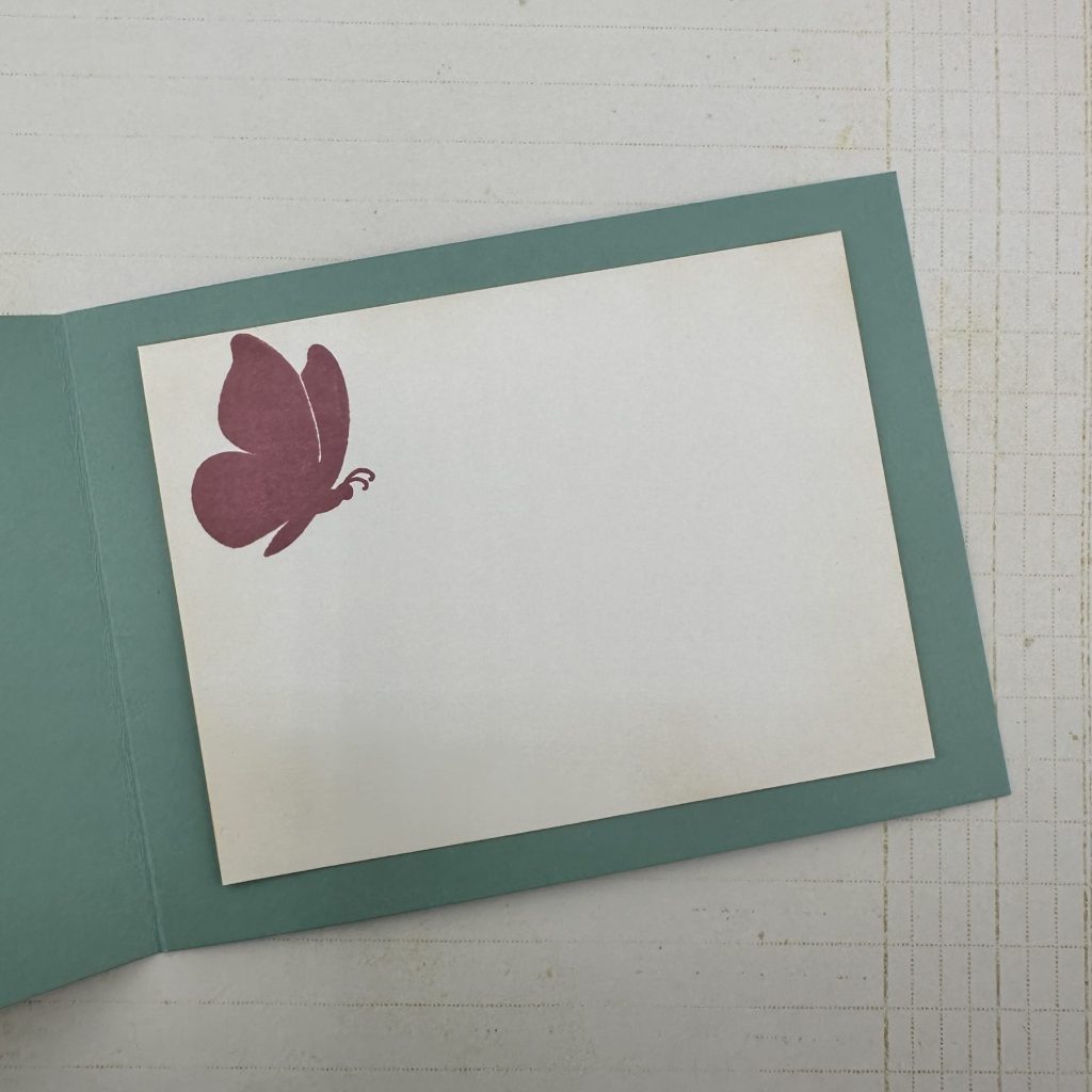waffle flower envelope card inside, waffle flower postage collage wild butterflies stamp set photoplay beautiful junque