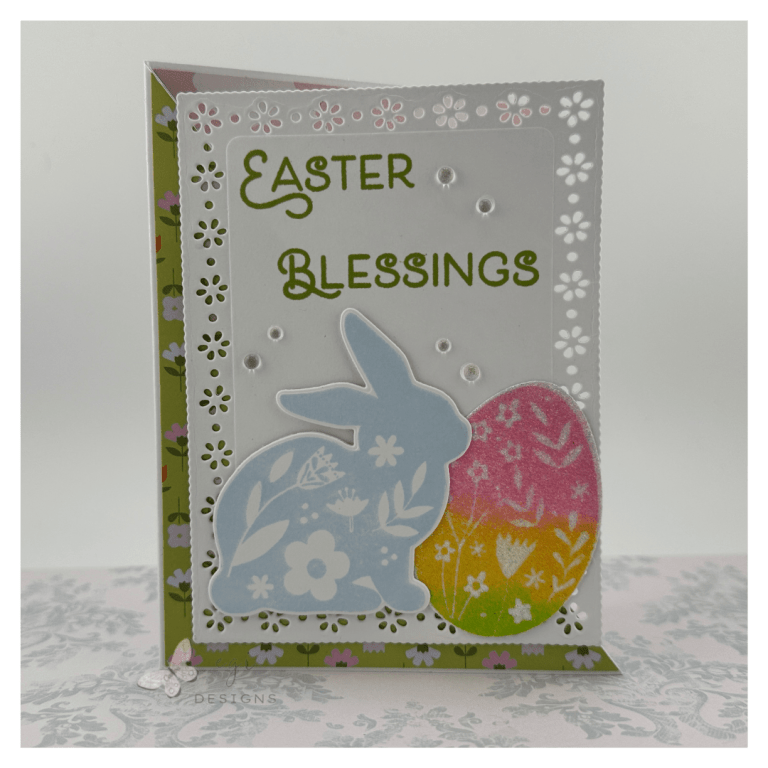 Diagonal Fun Fold Card for Easter, Plus a new heat embossing technique!