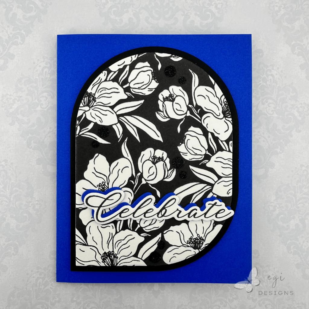 anniversary card using alex syberia designs charming floral background and classic sentiments press plates