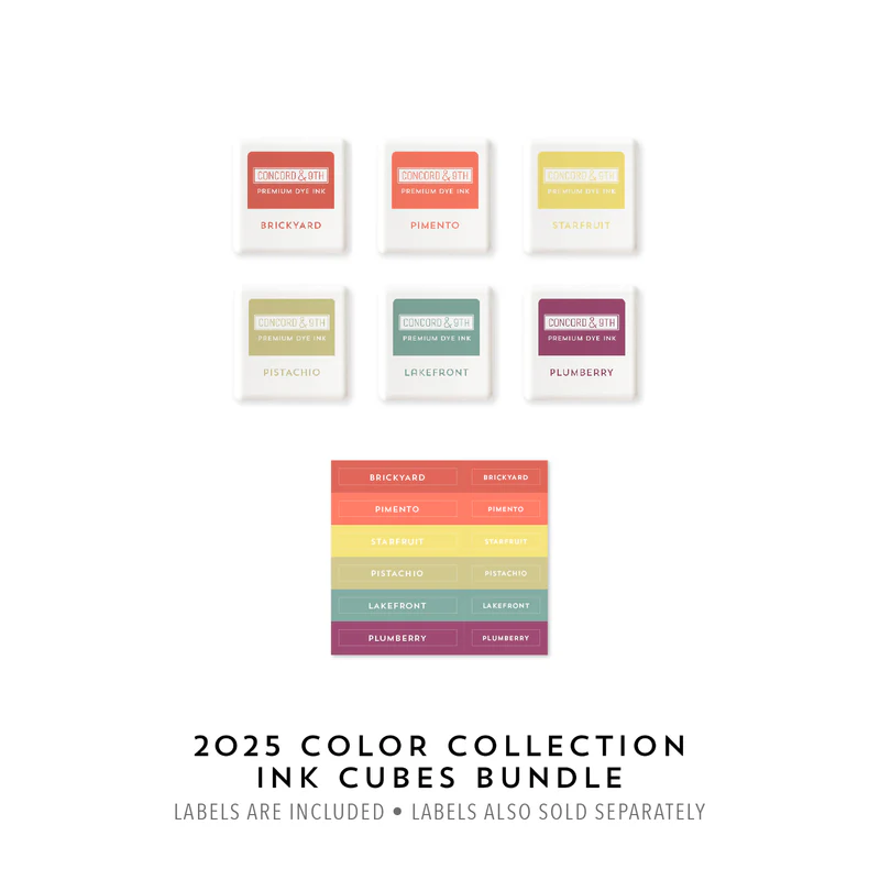 picture of concord & 9th's ink cube bundle in the new colors for 2025