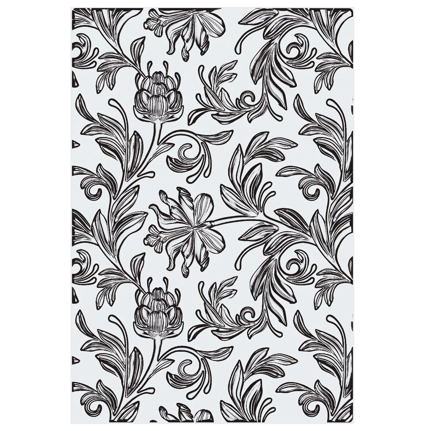 picture of tim holtz a5 embossing folder botanical large