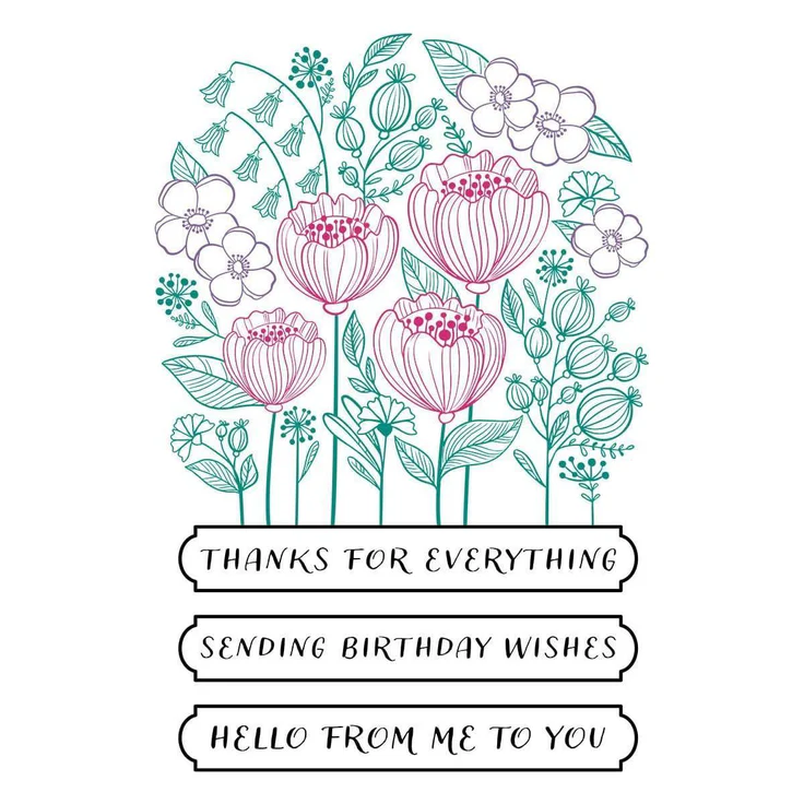 spellbinders betterpress registration plates, blooming garden set