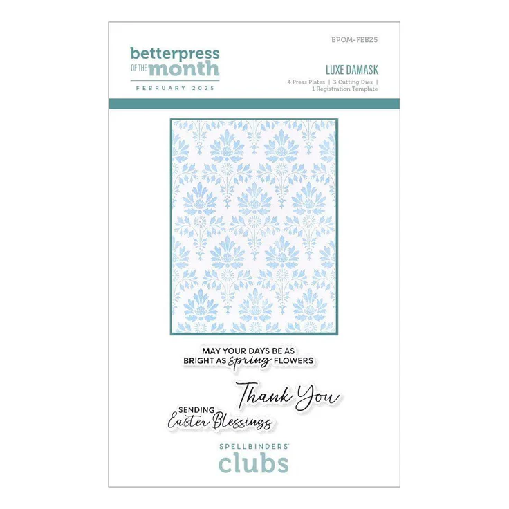 spellbinders betterpress registration plates, luxe damask plates