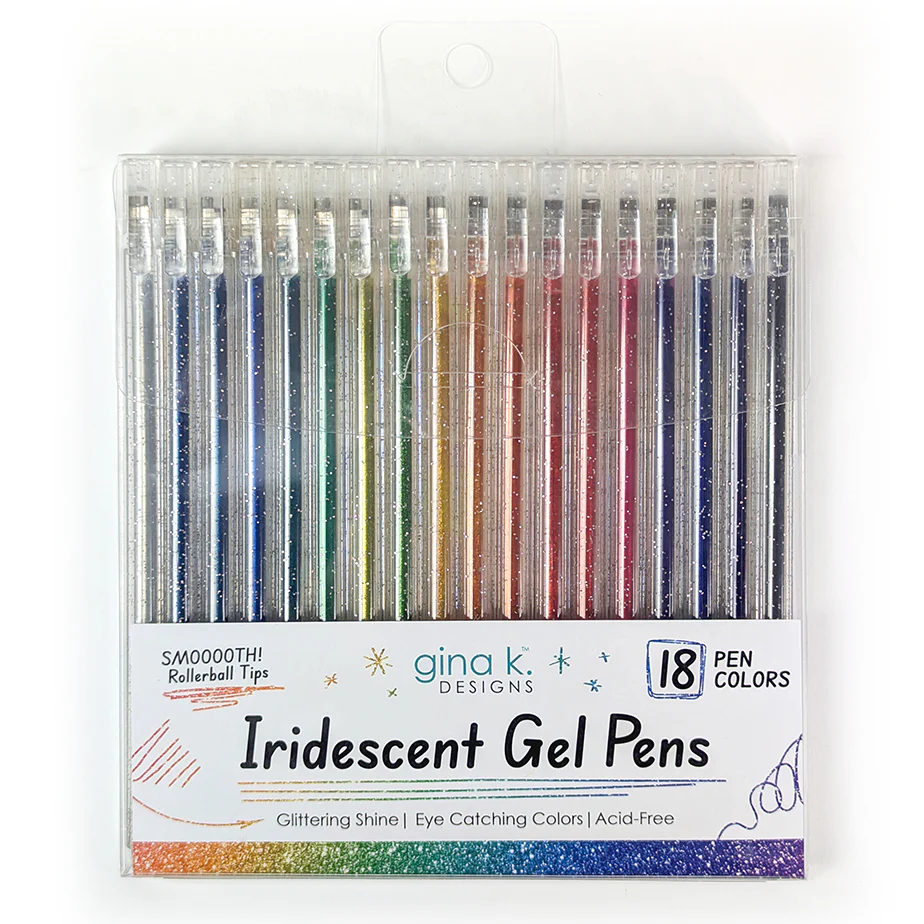 photo of gina k designs iridescent gel pen set
