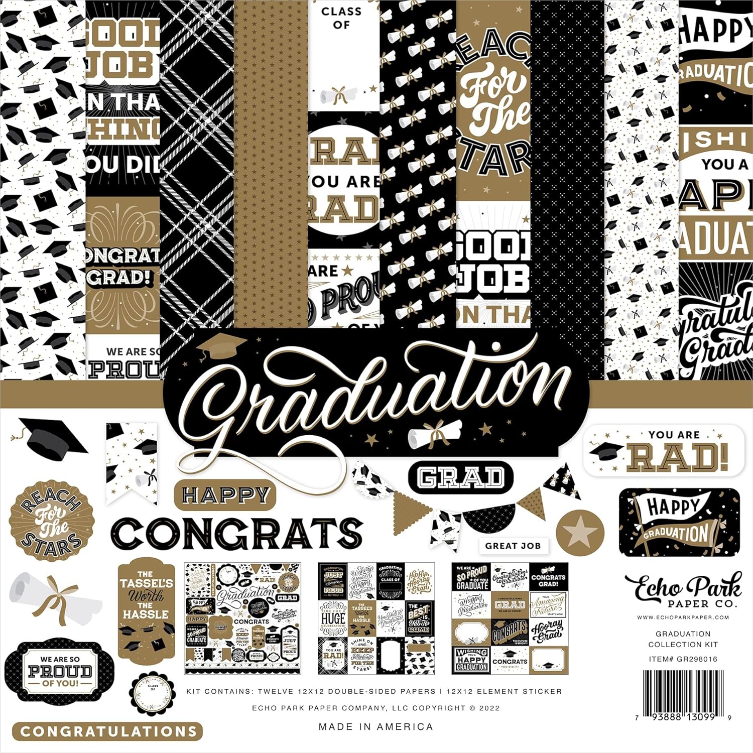 picture of echo park 12x12 graduation collection paper pack