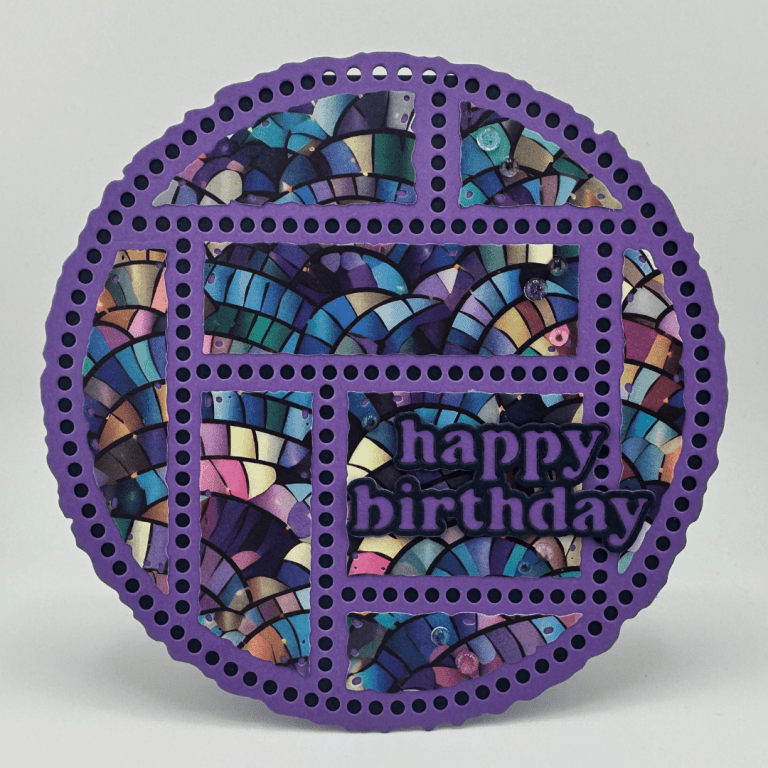 How to Make a Beautiful Circle-Shaped Mosaic Birthday Card Step by Step