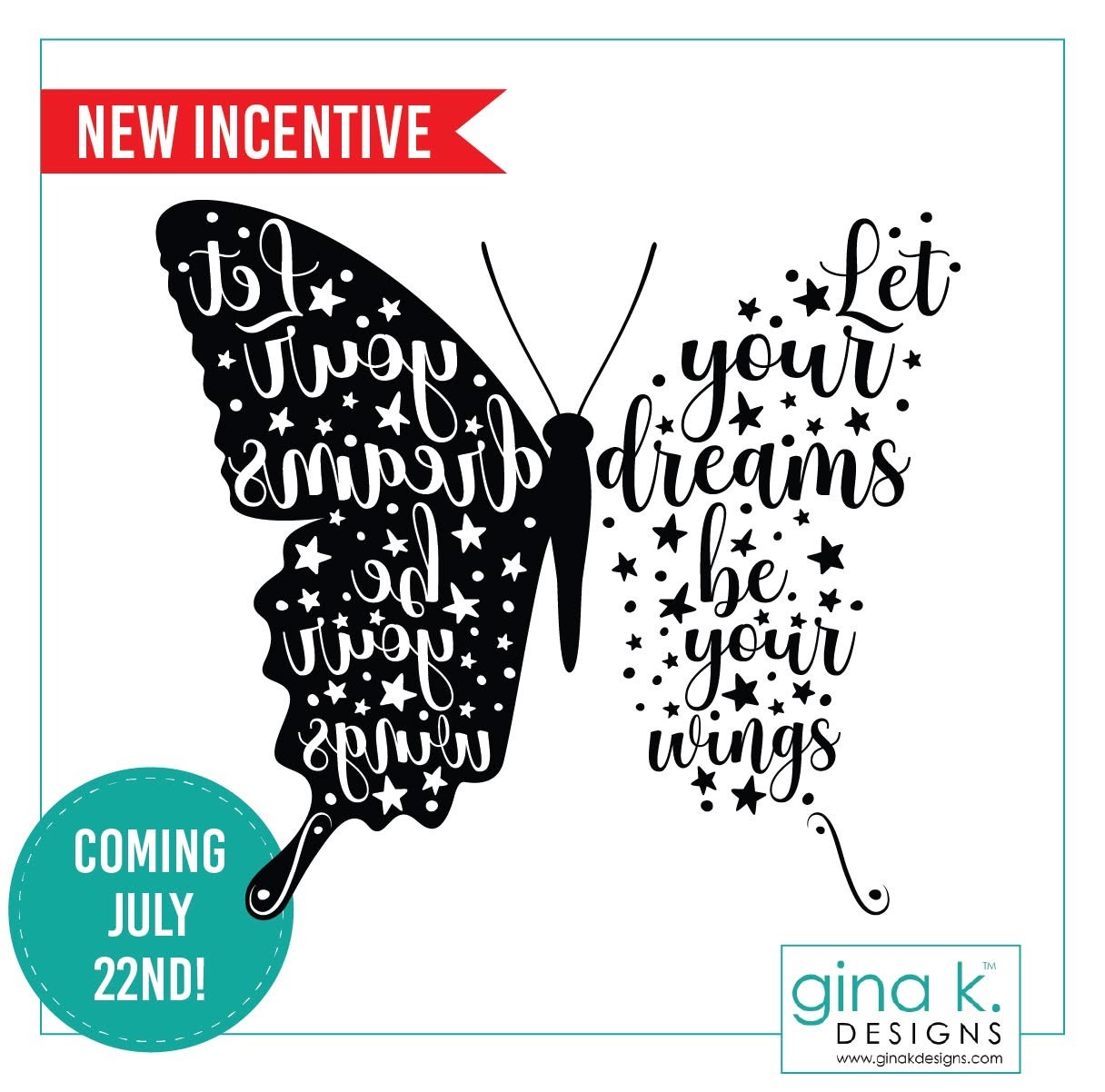 photo of gina k designs incentive stamp set let your dreams be your wings