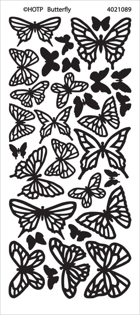 photo of Black Butterfly Dazzle Stickers from paper wishes
