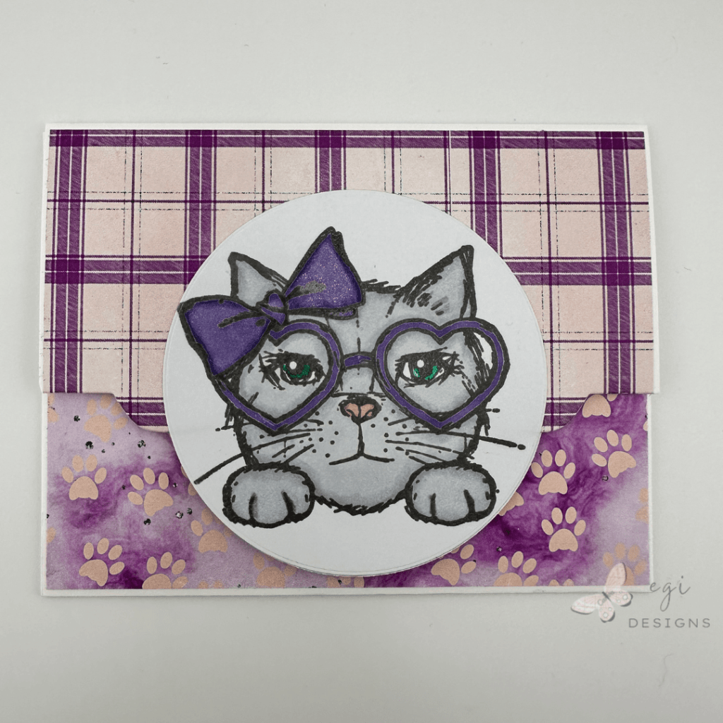 photo of Folio Card with Unity Stamp Co. Love Kitties Stamp Set