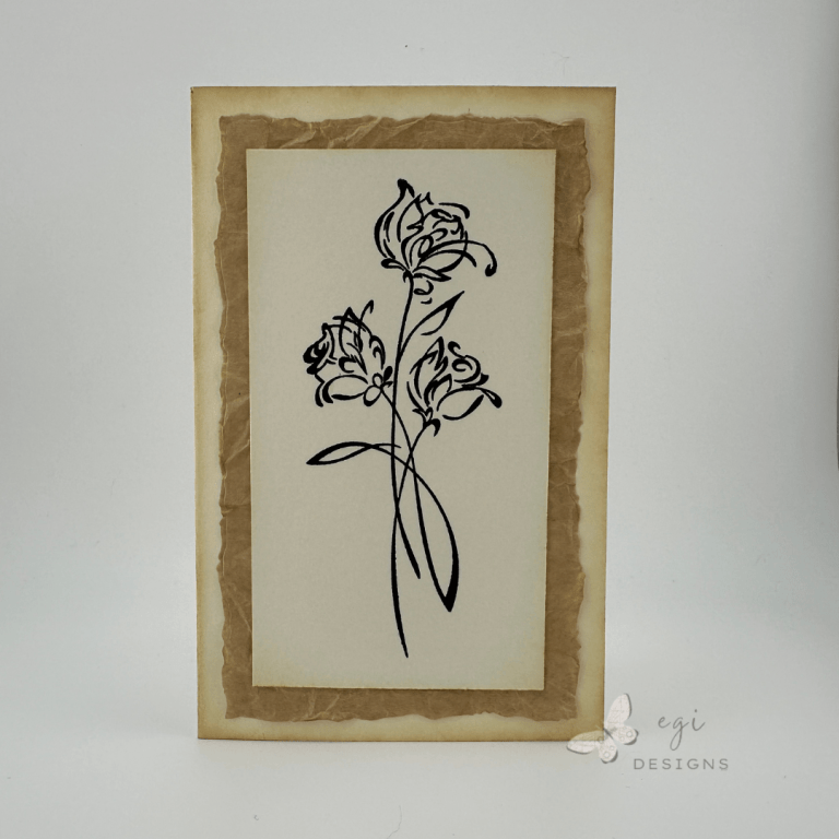 Reusing a Paper Bag to Make a Beautiful Sympathy Card