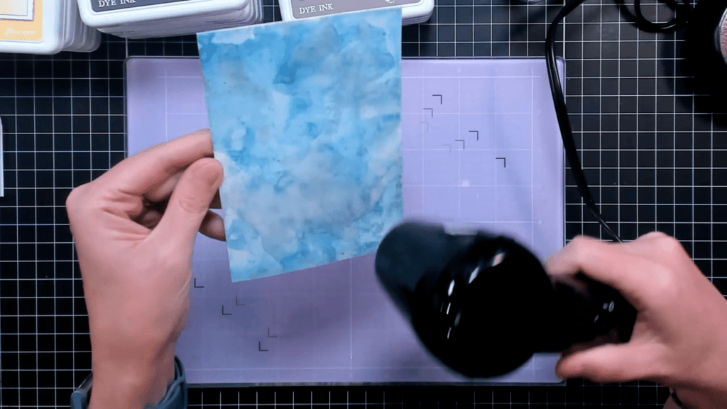 photo of 49 and market Fossil Ink Smooshing on top of Arctic Blitz Ink