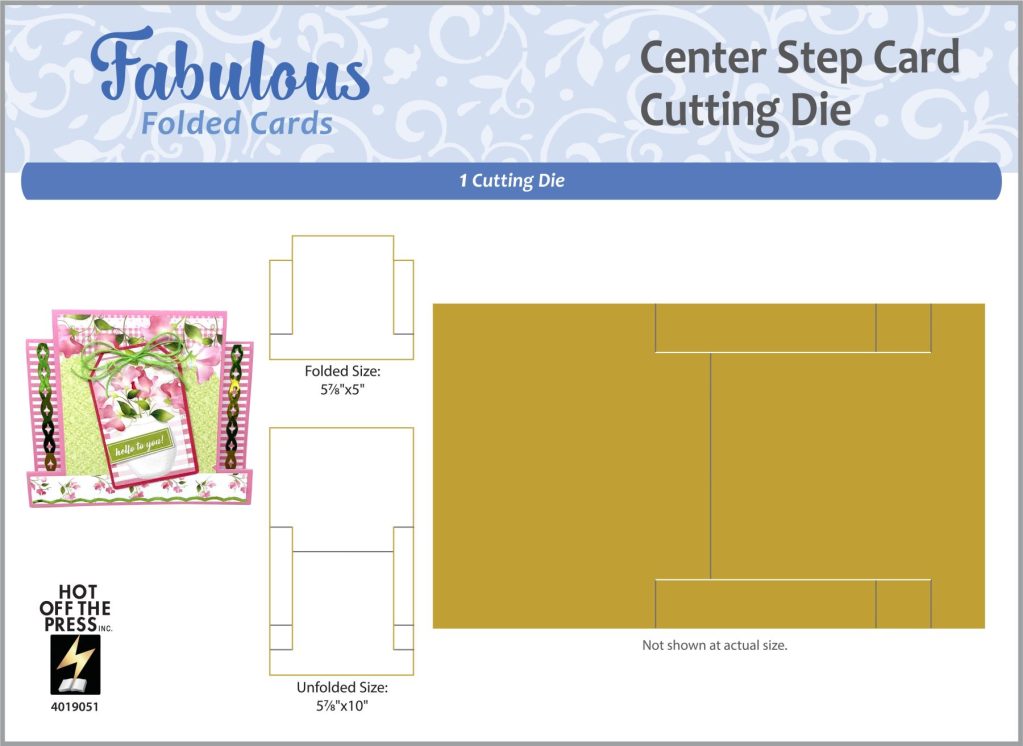 photo of Paper Wishes/Hot Off the Press Fabulous Folded Cards: Center Step Card Cutting Die