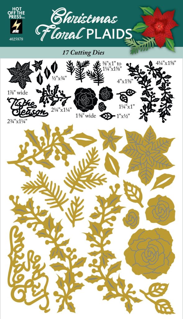 photo of paper wishes Christmas Floral Plaids Die Set