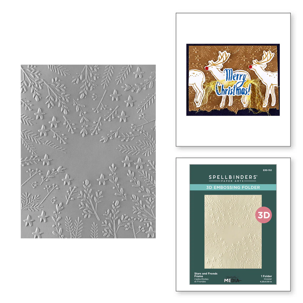 photo of Spellbinders Stars and Fronds Embossing Folder from Dina Wakley