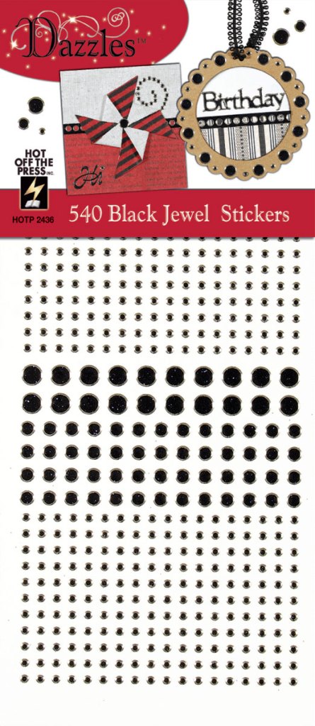 photo of Paper Wishes Black Jewel Dazzle Stickers