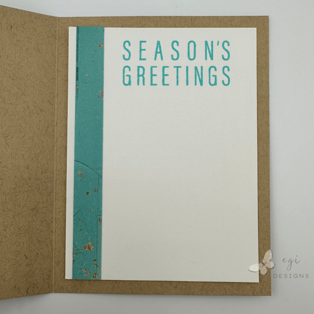 photo of Inside of Blue cards, Using Salvaged Patina Distress Ink
