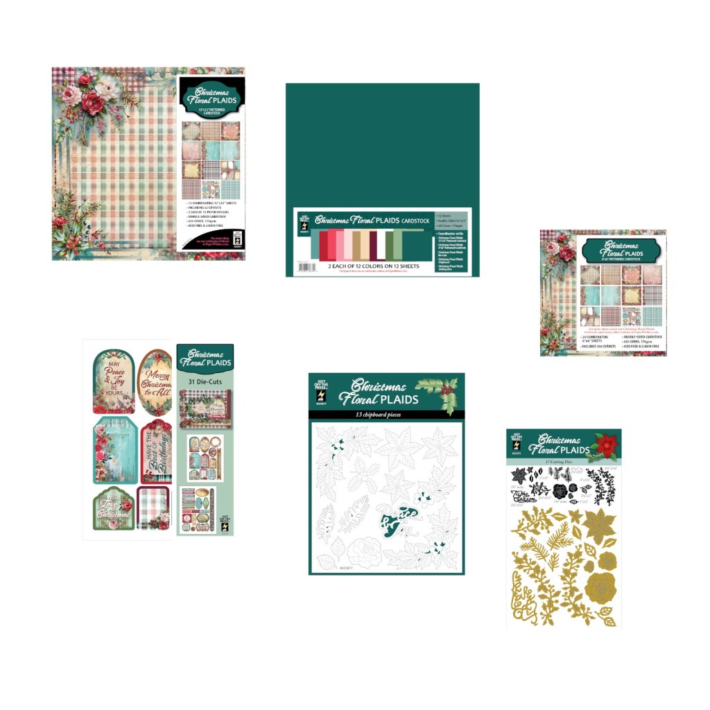 photo of Paper Wishes and Hot Off The Press Christmas Floral Plaids Collection