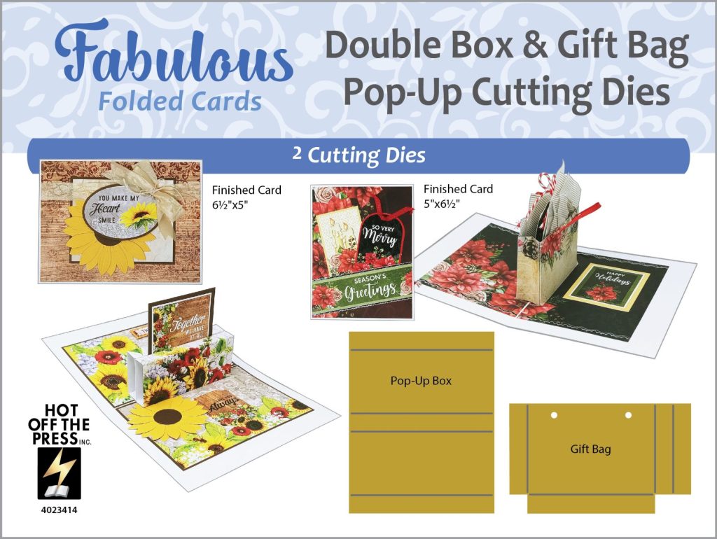 photo of Paper Wishes/Hot Off the Press Fabulous Folded Cards: Double Box & Gift Bag Pop-Up Cutting Dies