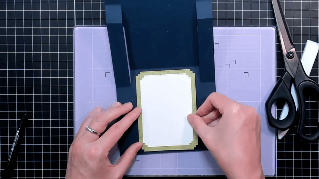 photo of Adding the Memory Box Matinee Rectangle Panels to the inside center area
