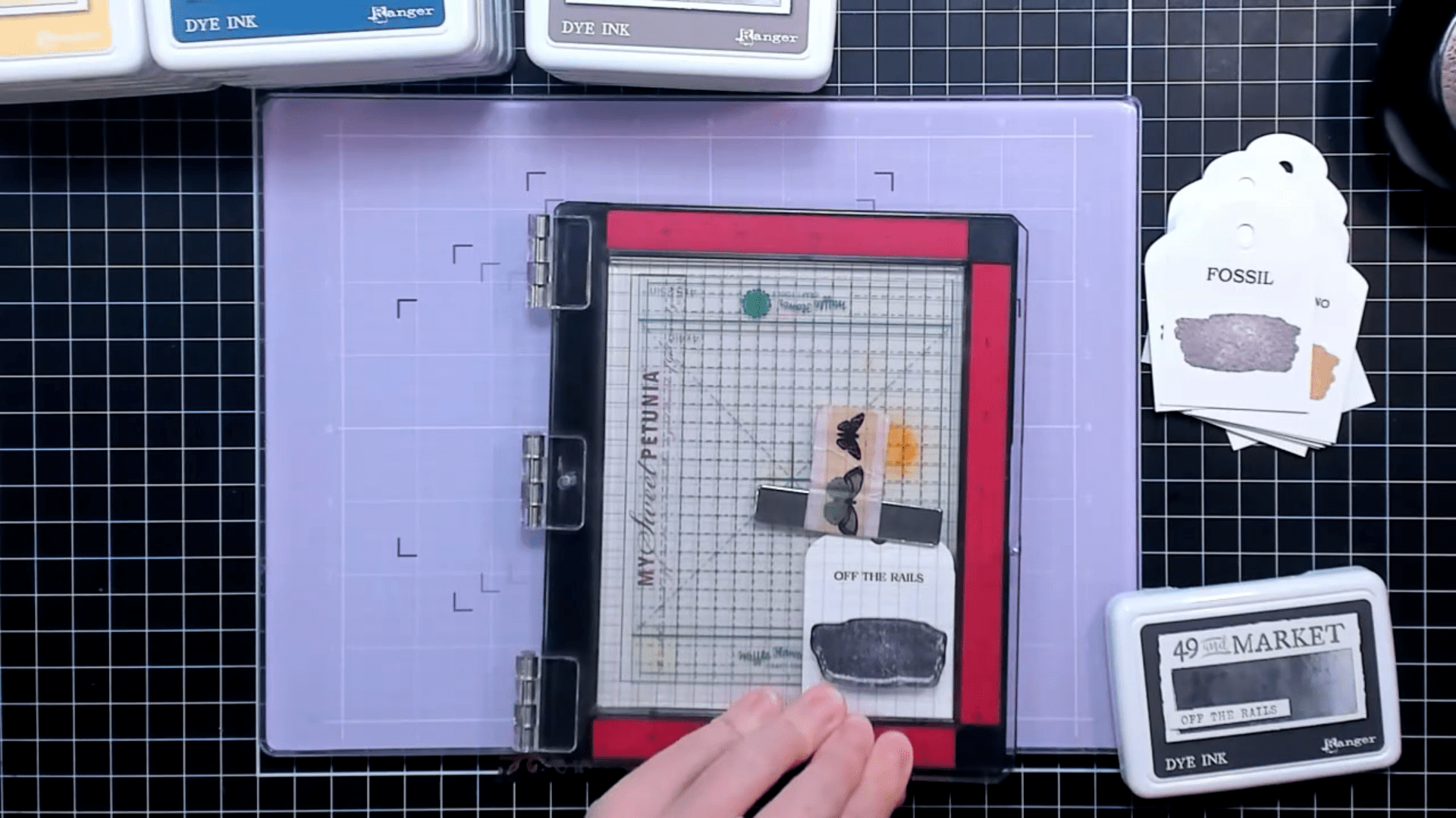 photo of Stamping 'Off the Rails' Swatch from 49 and market