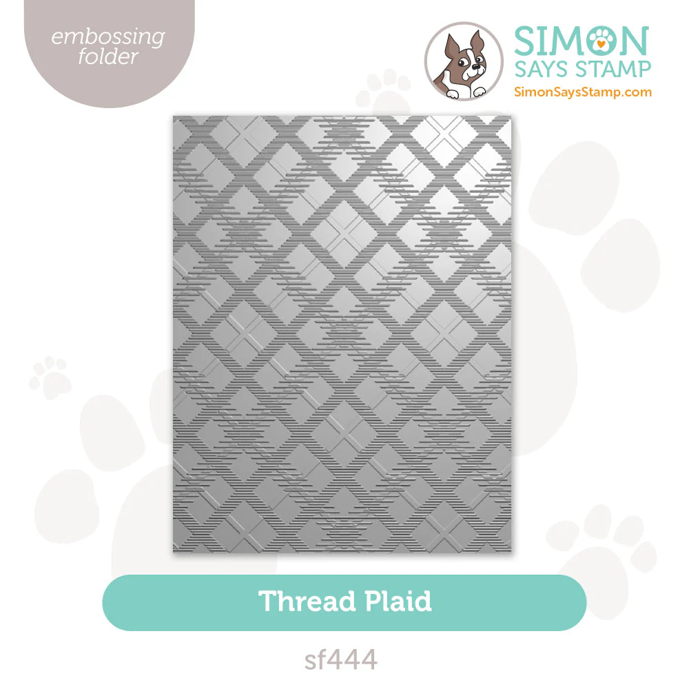 photo of Simon Says Stamp Thread Plaid Embossing Folder