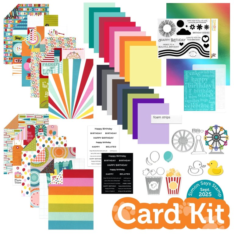 Simon Says Stamp September 2025 Card Kit, Birthday Blitz