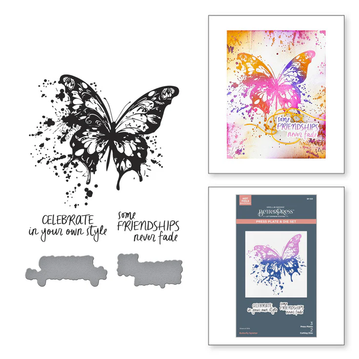 photo of Beautifully Imperfect Butterfly Splatter BetterPress Plates