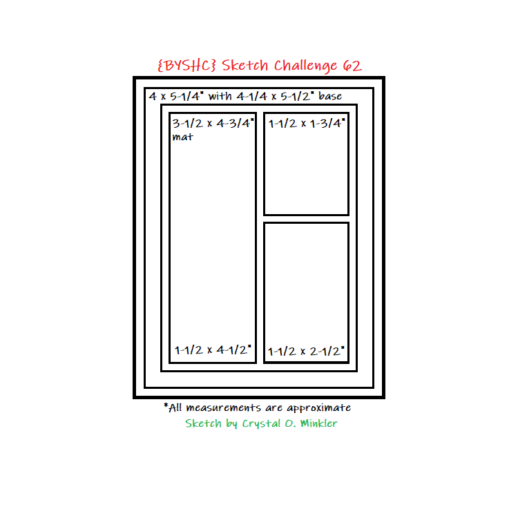 Build Your Stash Holiday Cardmakers: BYSHC Card Sketch #62