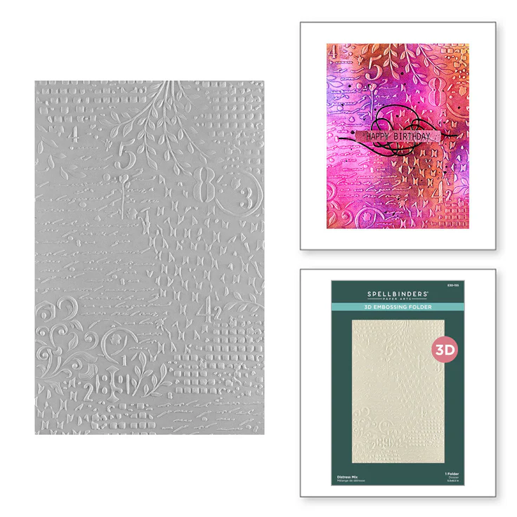 photo of Beautifully Imperfect Distress Mix Embossing Folder