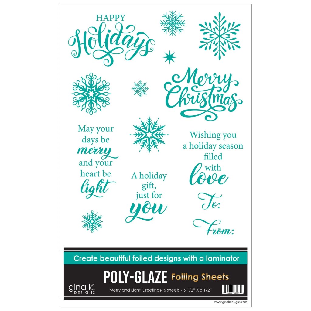 photo of Gina K Designs Merry and Light Poly-glaze Sheets