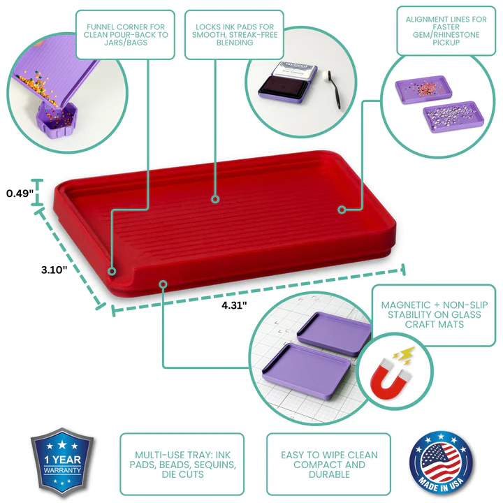 photo of Glassboard Studio MagInk Tray dimensions and benefits
