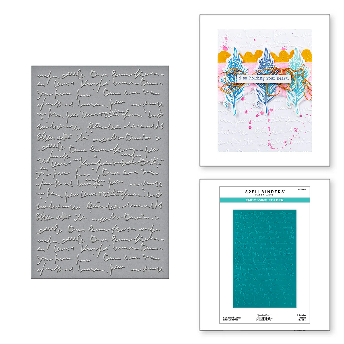photo of Spellbinders Scribbled Letter Embossing Folder