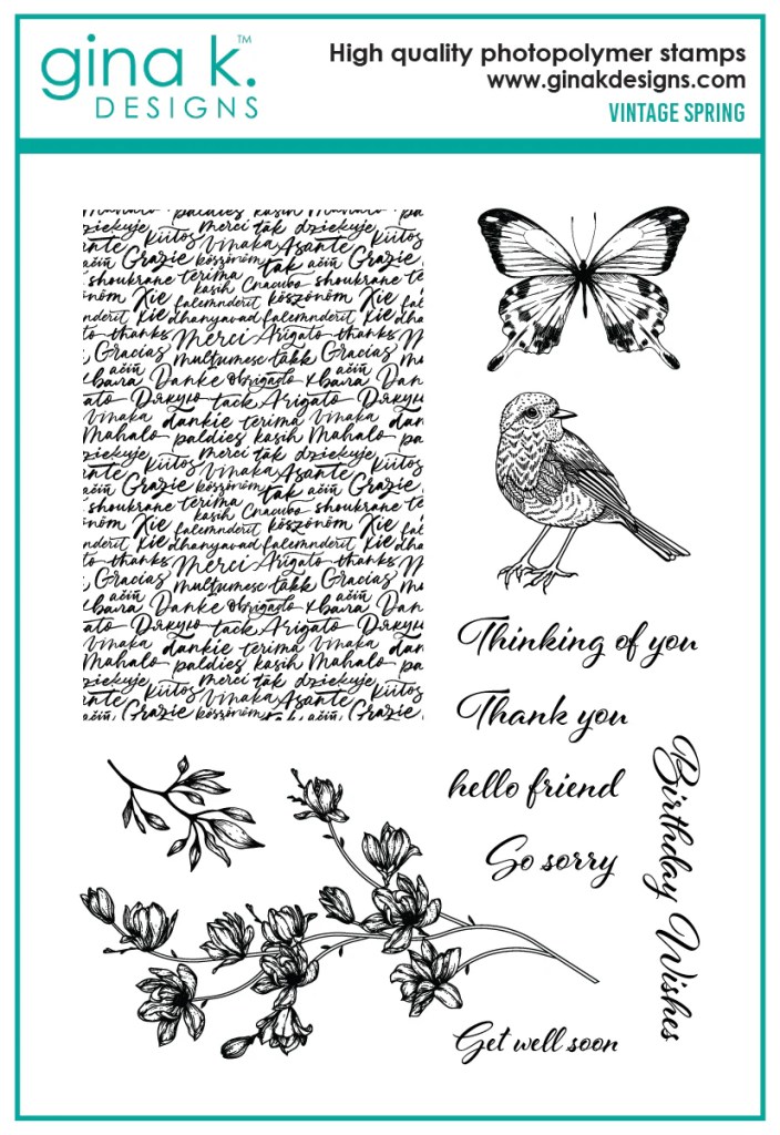 photo of Gina K Designs Vintage Spring Stamp Set