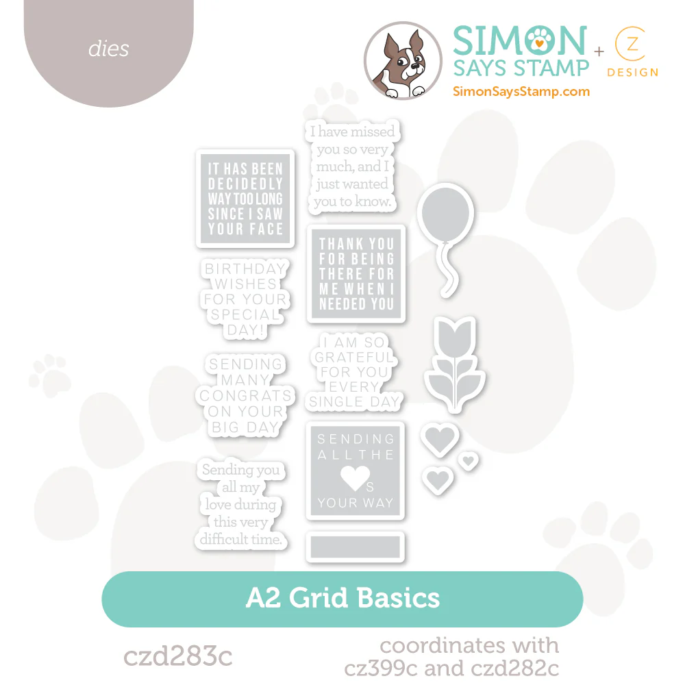 photo of Simon Says Stamp A2 Grid Basics Die Set