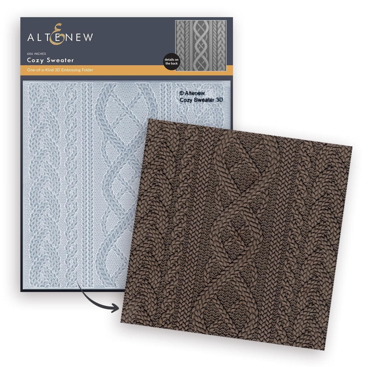photo of Altenew Cozy Sweater Embossing Folder