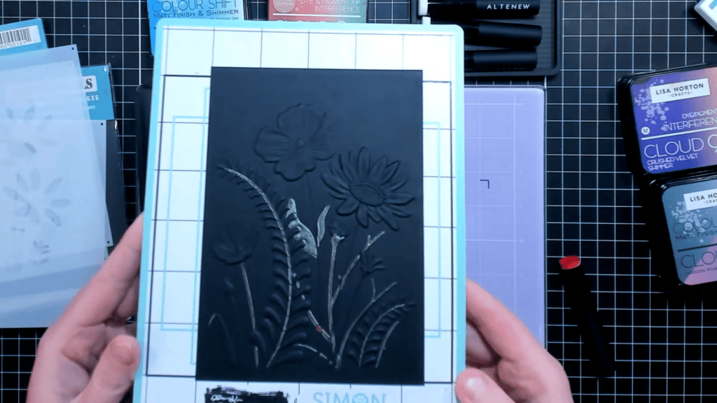 photo of Lisa Horton Crafts Crimson Cheer Interference Ink: Green on Black