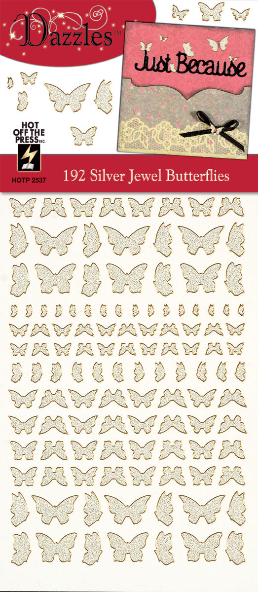 photo of Paper Wishes Silver Jewel Butterfly Dazzle Stickers