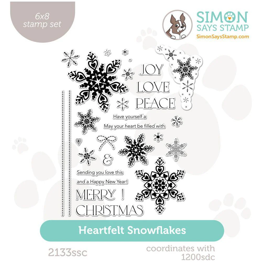 photo of Simon Says Stamp Heartfelt Snowflakes Stamp Set