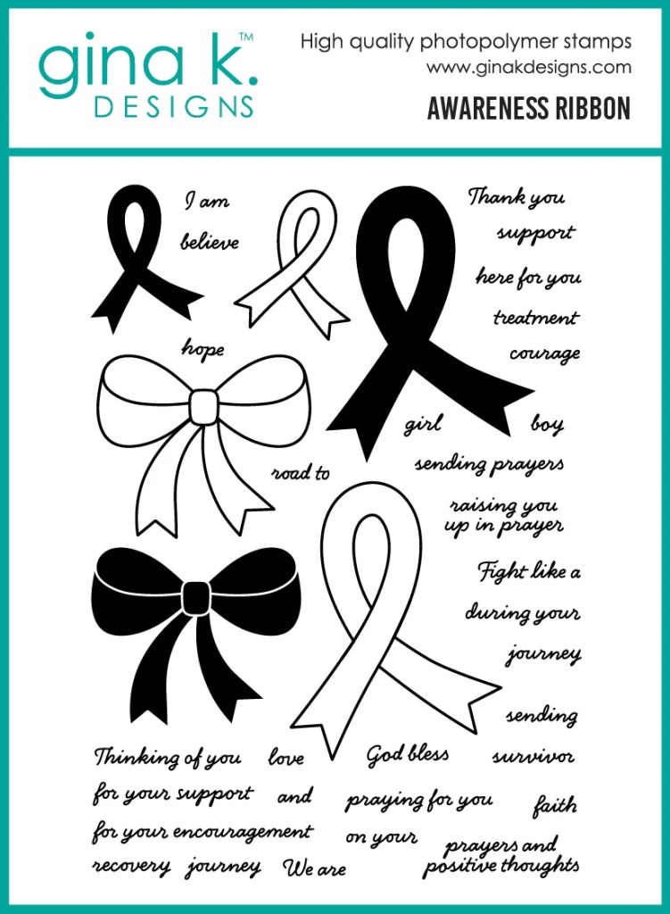photo of Gina K Designs Awareness Ribbon Stamp Set