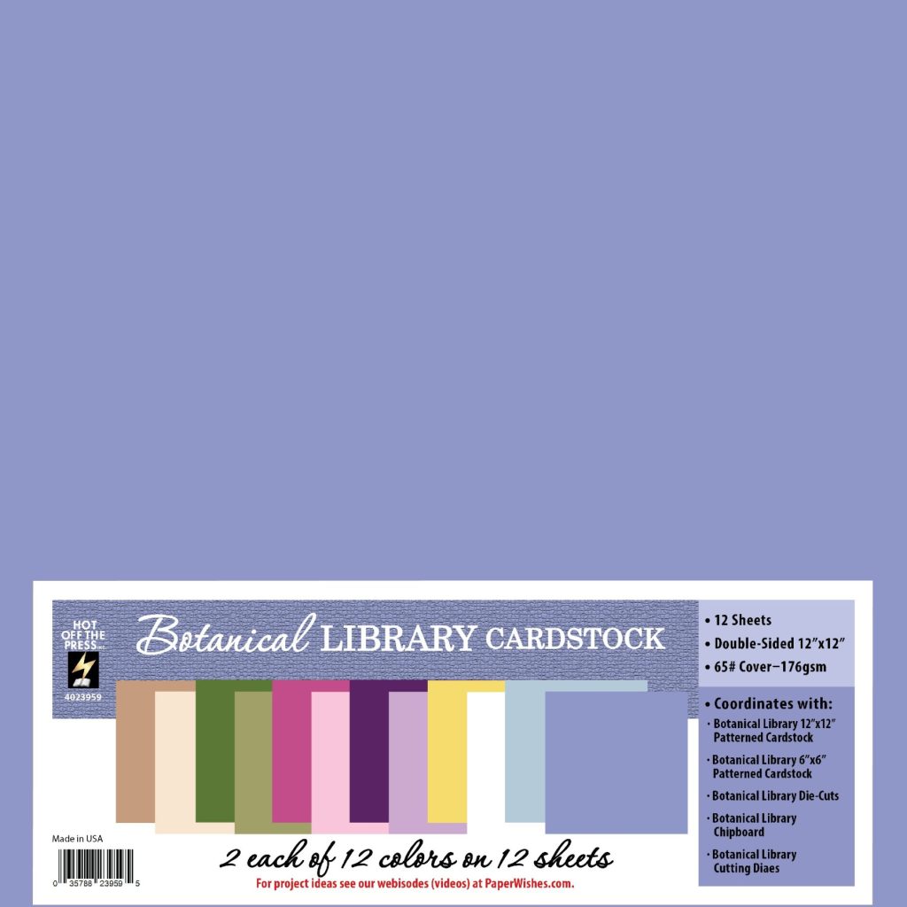 photo of Paper Wishes/Hot Off the Press Botanical Library Collection:
12 x 12" Solids Pack