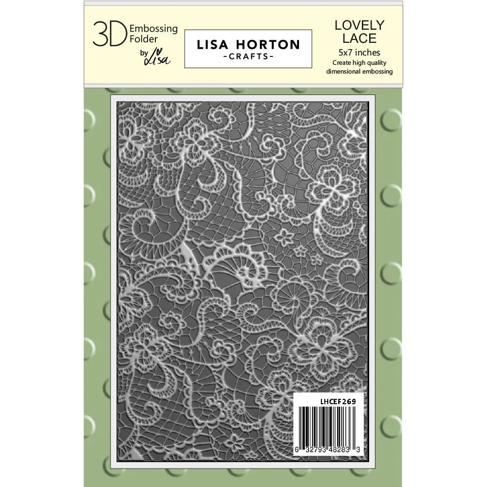 photo of Lisa Horton Crafts Lovely Lace Embossing Folder