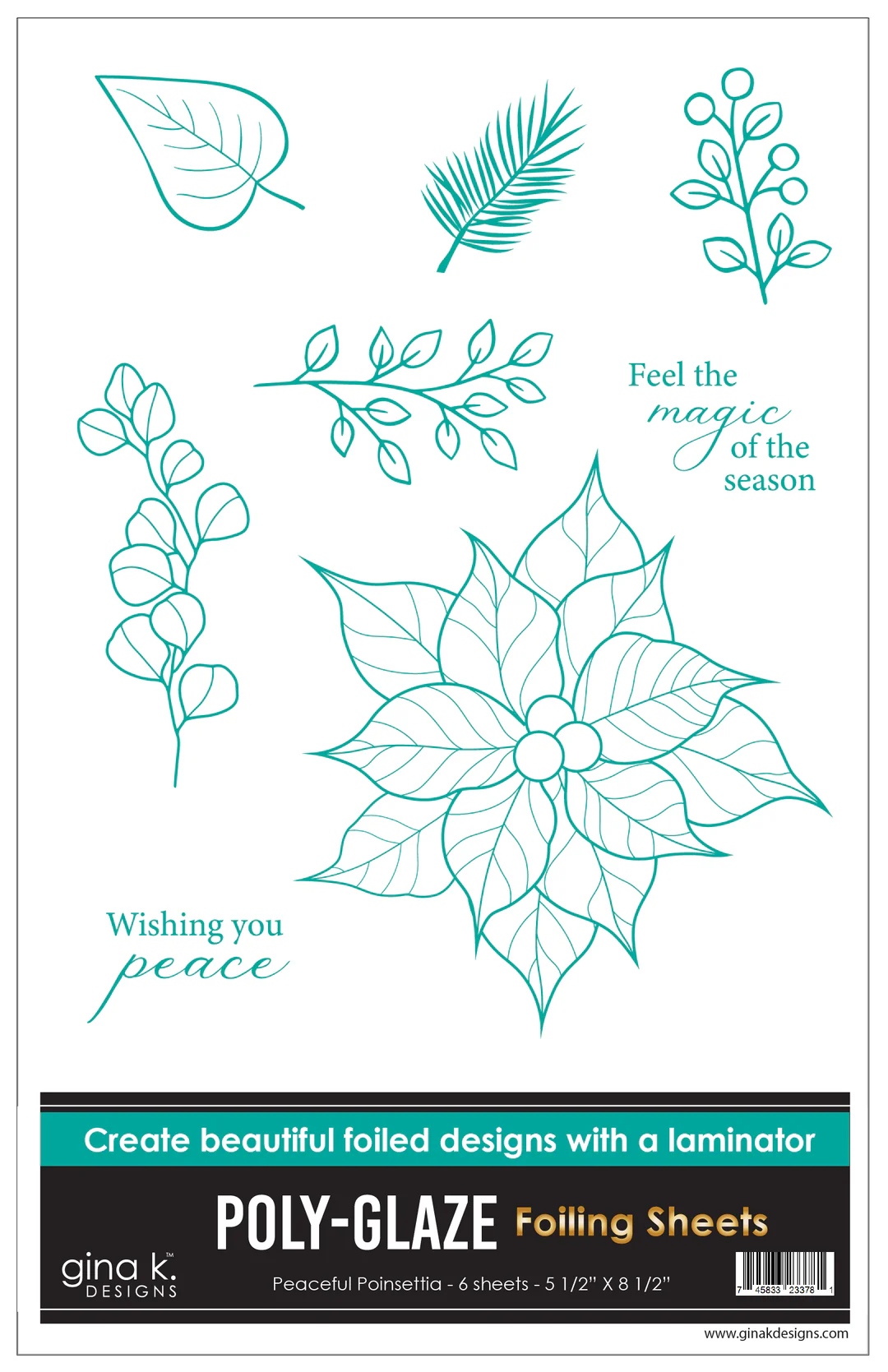 photo of Gina K Designs Peaceful Poinsettia Poly-glaze Sheets