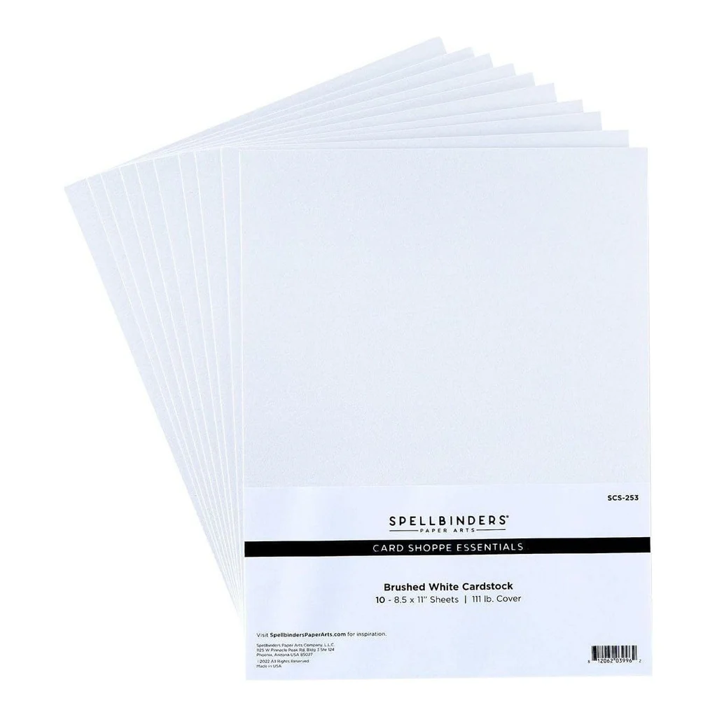 photo of Spellbinders Brushed White Cardstock