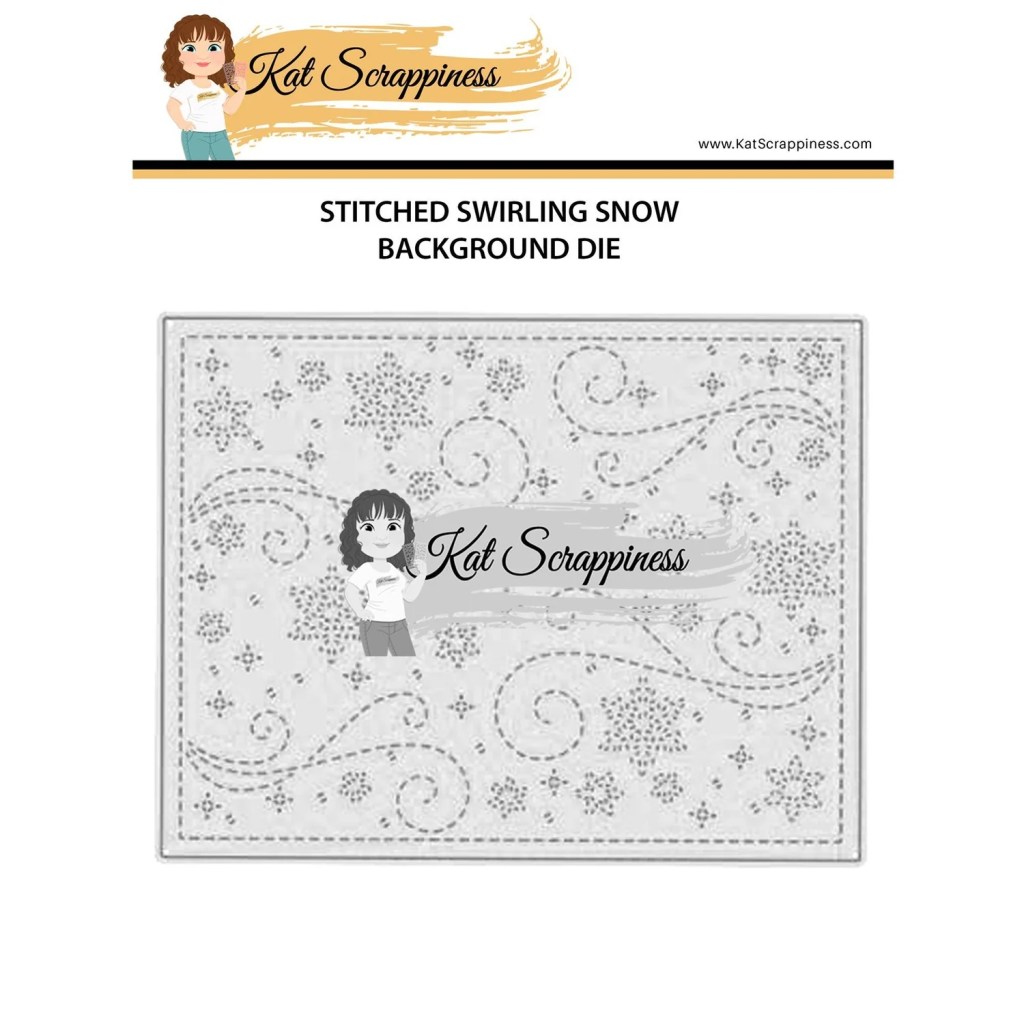photo of Kat Scrappiness Stitched Swirling Snow Background Die
