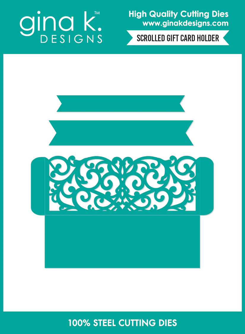 photo of Gina K Designs Scrolled Gift Card Holder Die Set