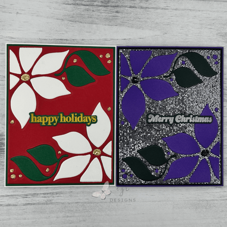 Simon Says Stamp Poinsettia Die, Two Gorgeous Cards!