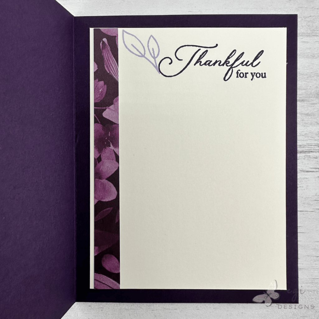 photo of Card #1 Finished Inside Card