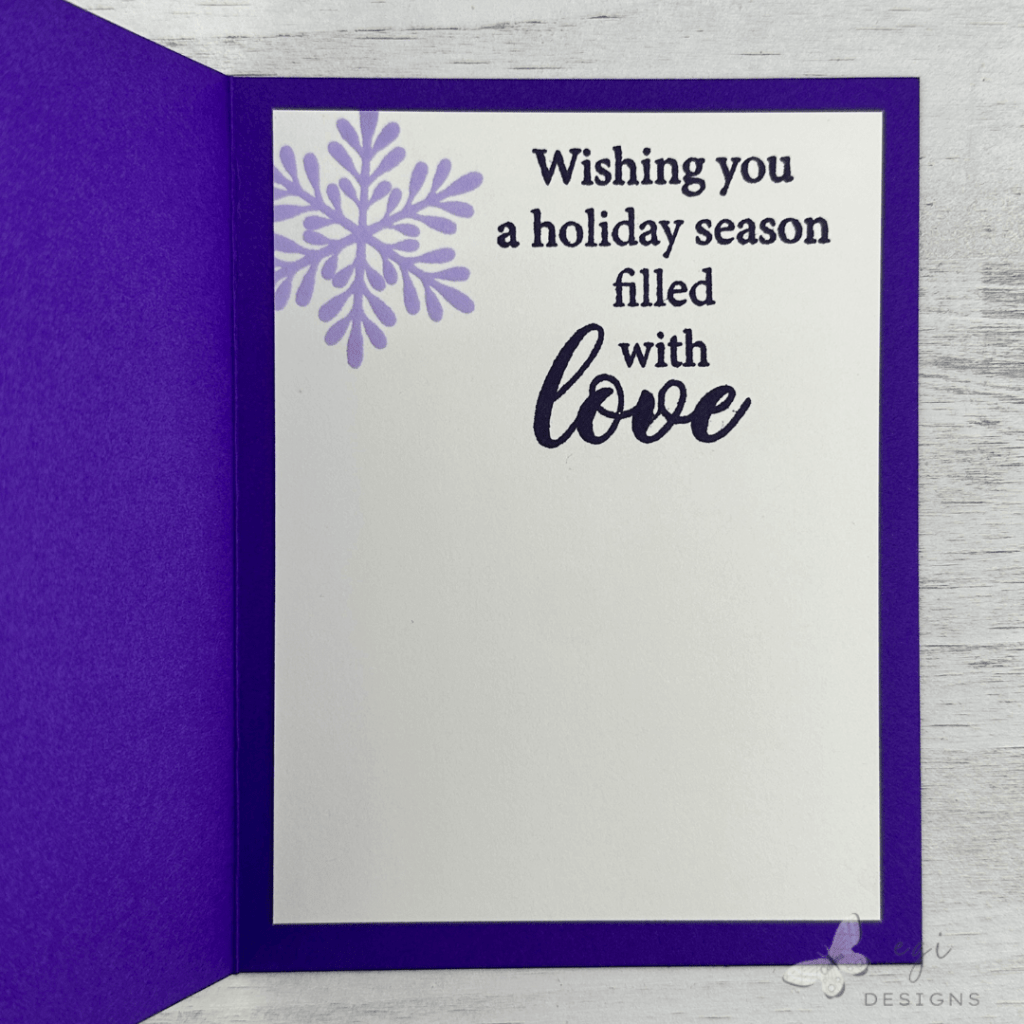 photo of Card #2 Inside: Simon Says Stamp/Gina K Designs Merry and Light Stamp Set